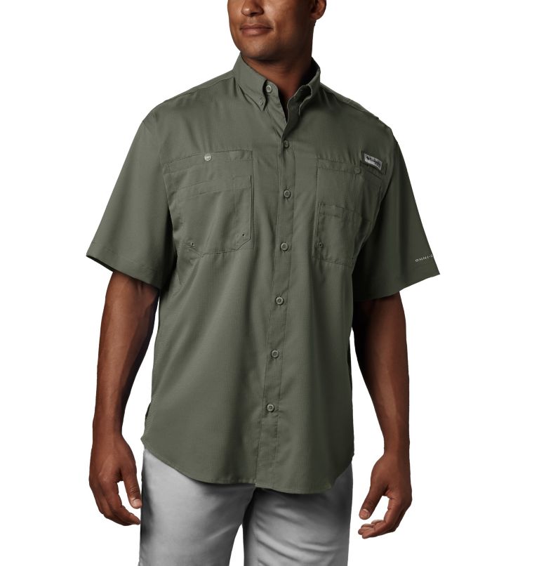 Men’s PFG Tamiami II Short Sleeve Shirt, Color: Cypress