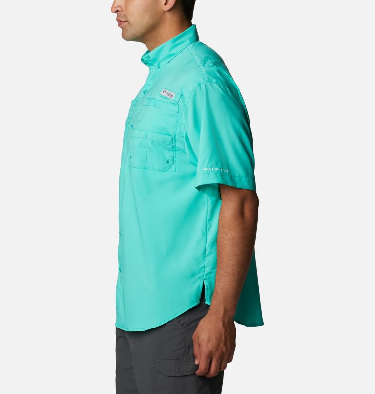 Men’s PFG Tamiami II Short Sleeve Shirt, Color: Electric Turquoise