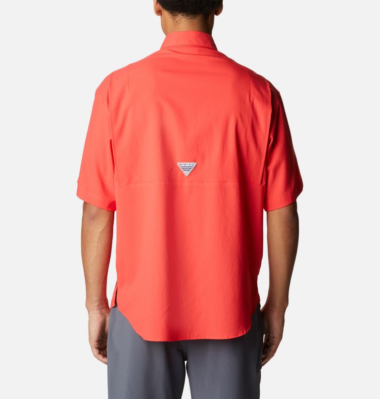 Men’s PFG Tamiami II Short Sleeve Shirt, Color: Red Hibiscus, image 2