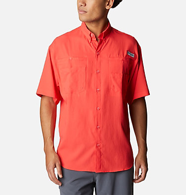 Columbia New PFG Fishing Gear Triangle Short Sleeve T-Shirt Mens 2XL XXL Orange 