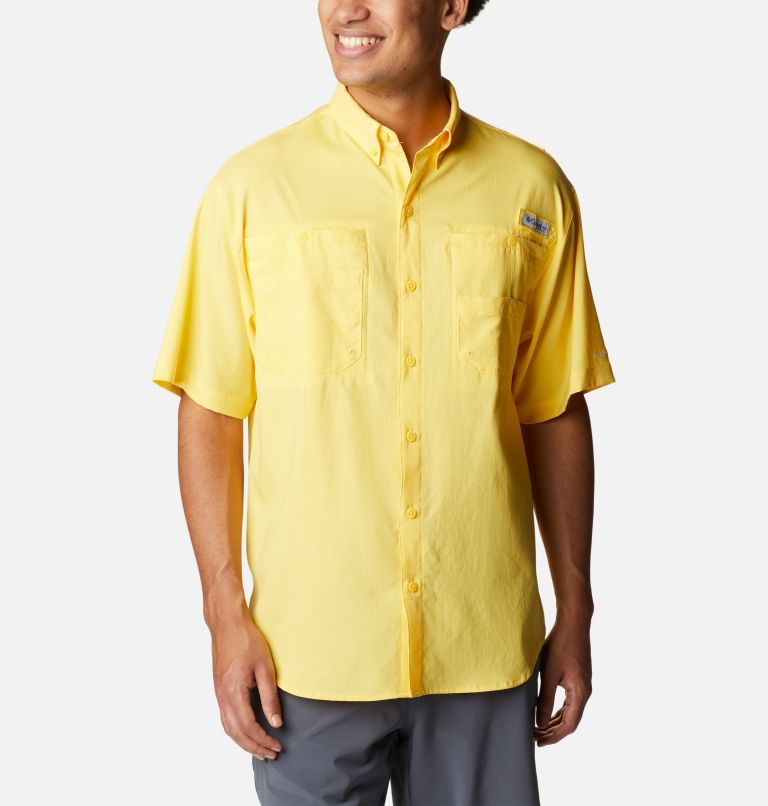Men’s PFG Tamiami II Short Sleeve Shirt, Color: Sun Glow