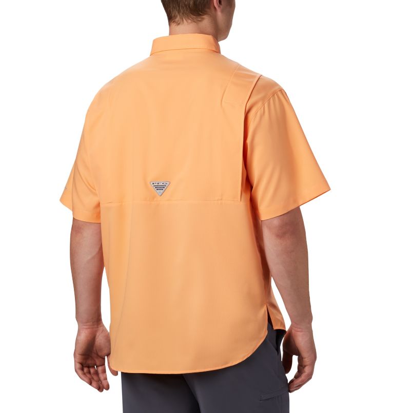 Men’s PFG Tamiami II Short Sleeve Shirt, Color: Bright Nectar, image 2