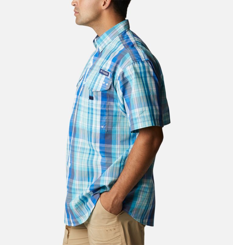Men’s PFG Super Bonehead Classic Short Sleeve Shirt, Color: Atoll Madras