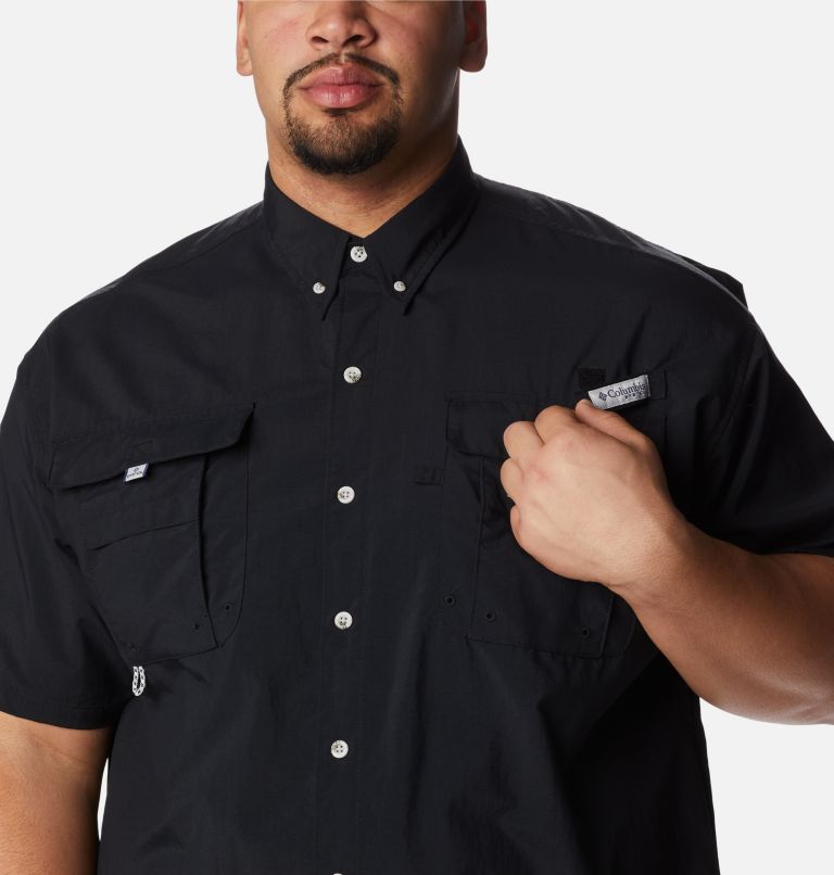 Thumbnail: Men’s PFG Bahama II Short Sleeve Shirt - Big, Color: Black, image 6