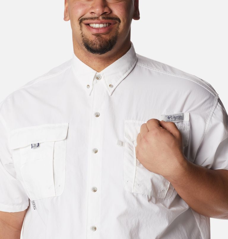 Thumbnail: Men’s PFG Bahama II Short Sleeve Shirt - Big, Color: White, image 6