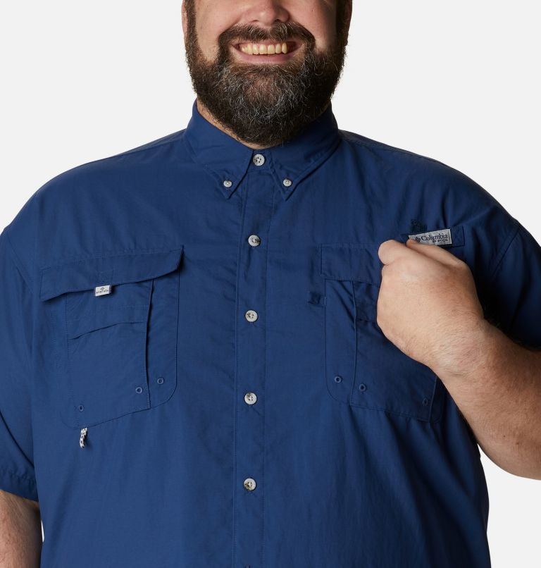 Thumbnail: Men’s PFG Bahama II Short Sleeve Shirt - Big, Color: Carbon, image 4