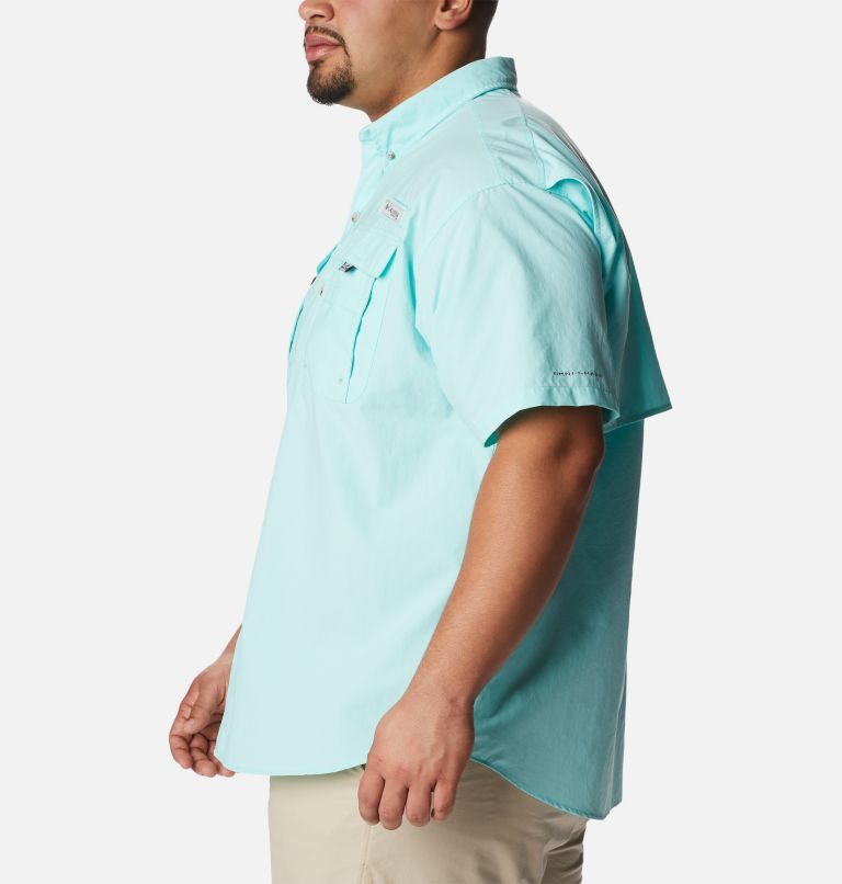 Thumbnail: Men’s PFG Bahama II Short Sleeve Shirt - Big, Color: Gulf Stream, image 3