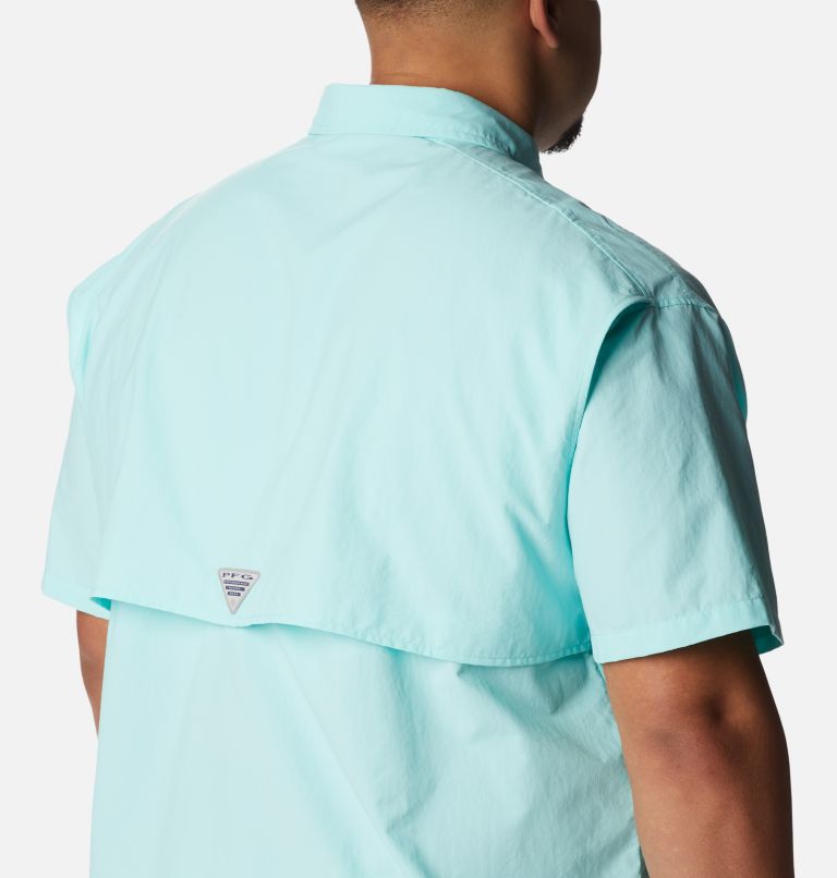 Thumbnail: Men’s PFG Bahama II Short Sleeve Shirt - Big, Color: Gulf Stream, image 5