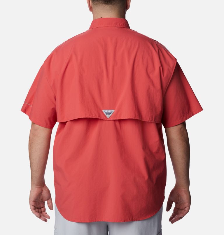 Thumbnail: Men’s PFG Bahama II Short Sleeve Shirt - Big, Color: Sunset Red, image 2