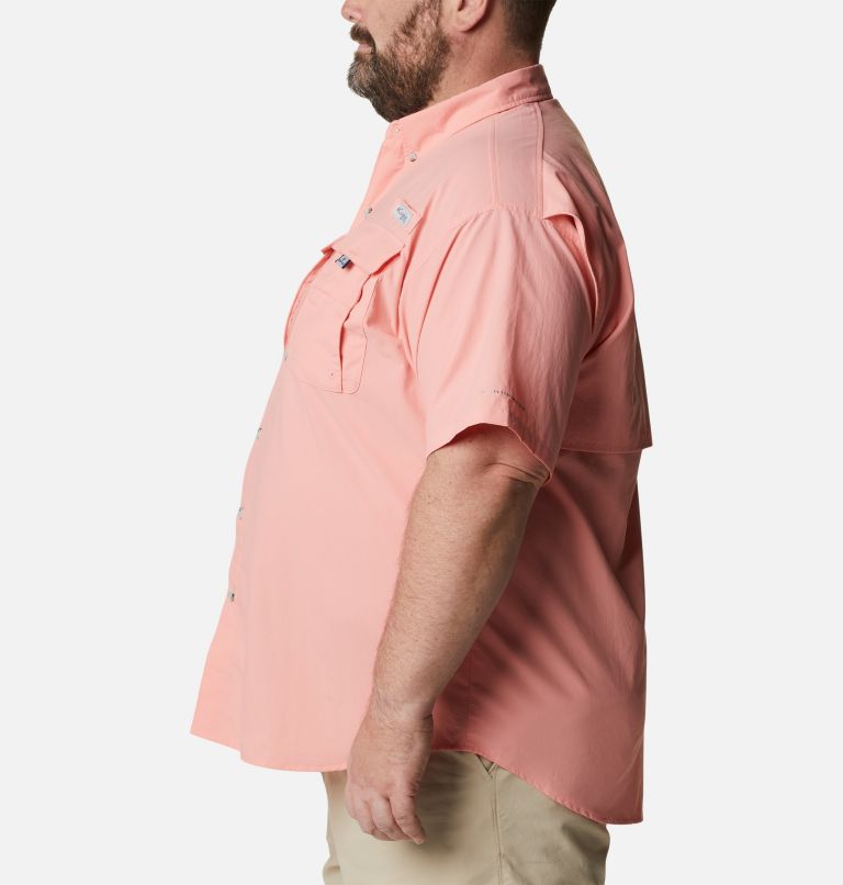 Thumbnail: Men’s PFG Bahama II Short Sleeve Shirt - Big, Color: Sorbet, image 3