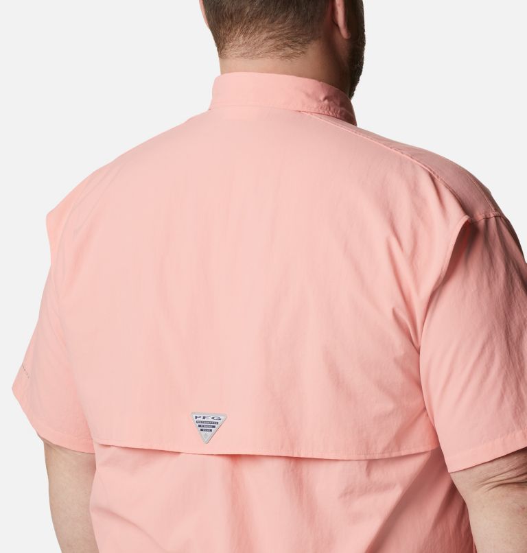 Thumbnail: Men’s PFG Bahama II Short Sleeve Shirt - Big, Color: Sorbet, image 5