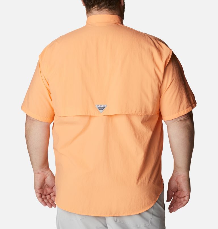 Thumbnail: Men’s PFG Bahama II Short Sleeve Shirt - Big, Color: Bright Nectar, image 2