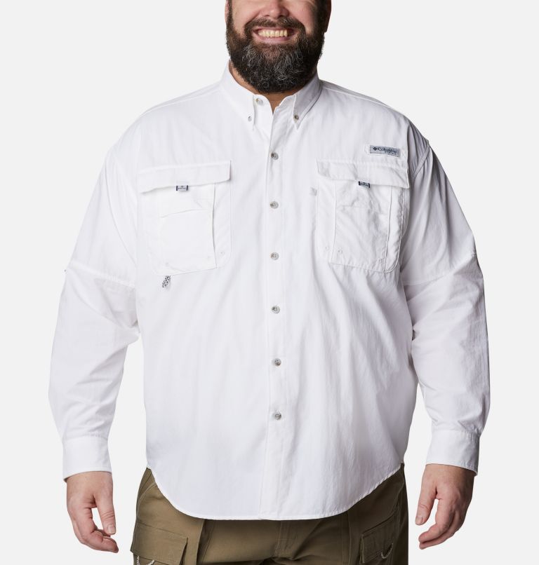 Men’s PFG Bahama II Long Sleeve Shirt - Big, Color: White, image 1
