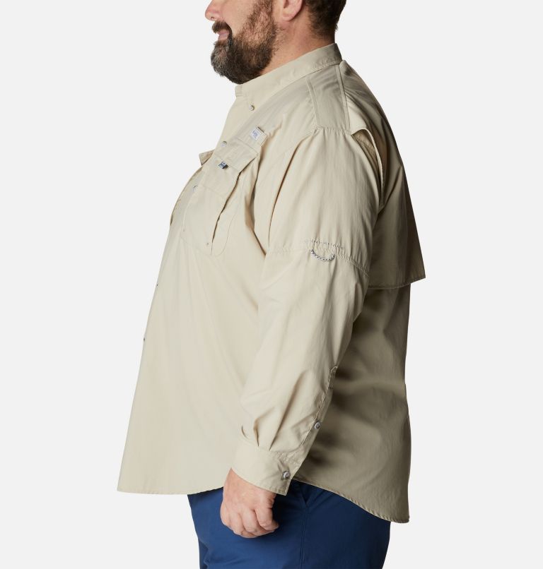 Men’s PFG Bahama II Long Sleeve Shirt - Big, Color: Fossil, image 3