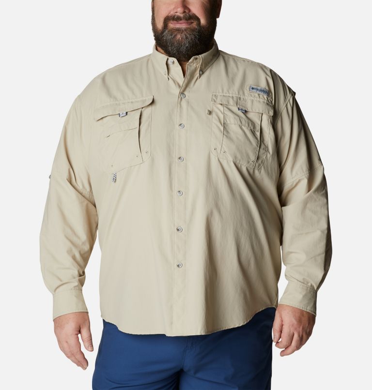 Men’s PFG Bahama II Long Sleeve Shirt - Big, Color: Fossil, image 1