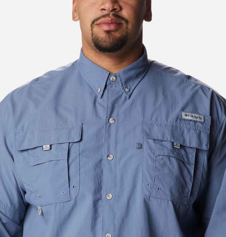 Thumbnail: Men’s PFG Bahama II Long Sleeve Shirt - Big, Color: Bluestone, image 4