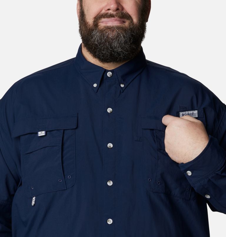 Men’s PFG Bahama II Long Sleeve Shirt - Big, Color: Collegiate Navy, image 4