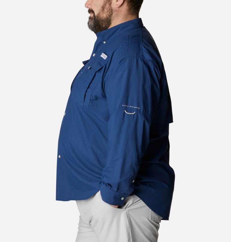 Thumbnail: Men’s PFG Bahama II Long Sleeve Shirt - Big, Color: Carbon, image 3