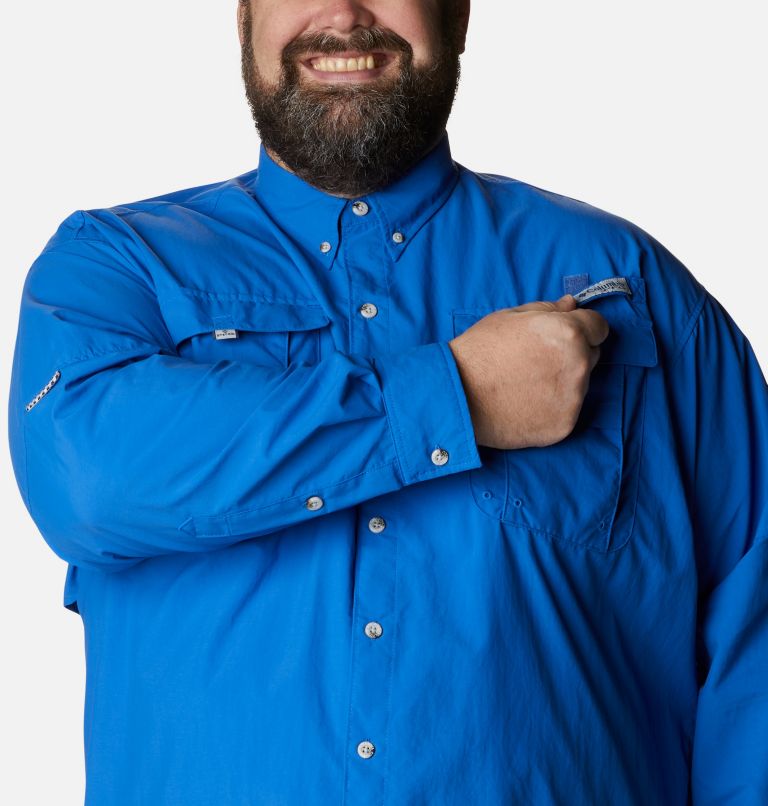 Men’s PFG Bahama II Long Sleeve Shirt - Big, Color: Vivid Blue, image 4