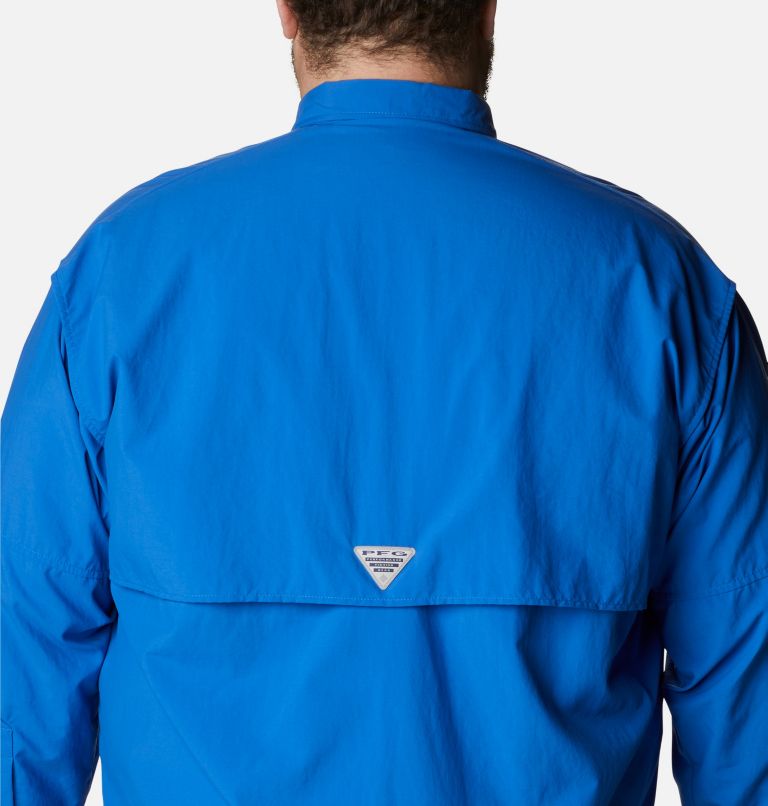 Thumbnail: Men’s PFG Bahama II Long Sleeve Shirt - Big, Color: Vivid Blue, image 5