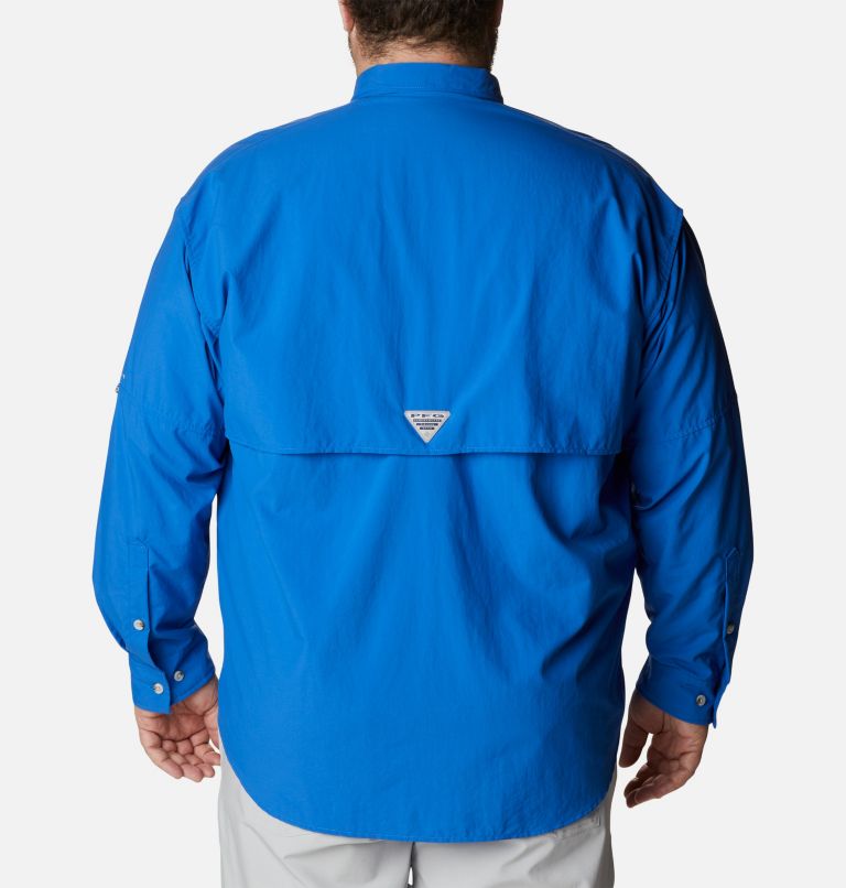 Thumbnail: Men’s PFG Bahama II Long Sleeve Shirt - Big, Color: Vivid Blue, image 2