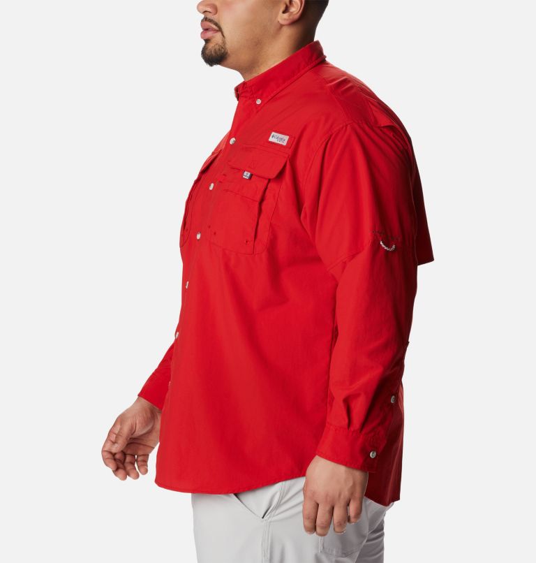 Thumbnail: Men’s PFG Bahama II Long Sleeve Shirt - Big, Color: Red Spark, image 3