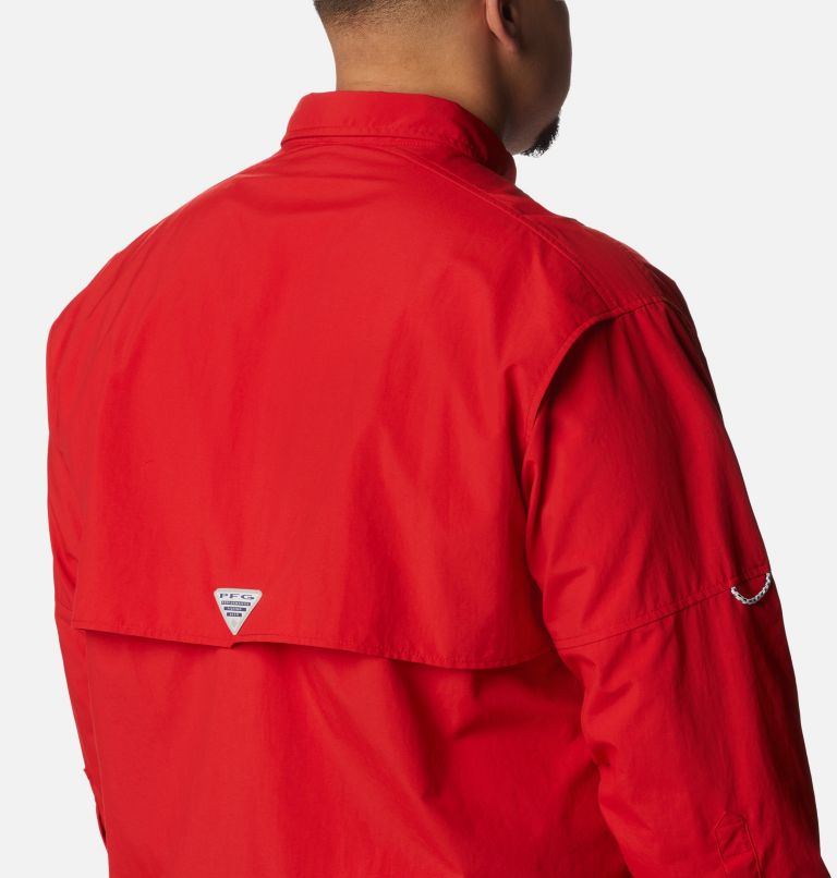 Thumbnail: Men’s PFG Bahama II Long Sleeve Shirt - Big, Color: Red Spark, image 5