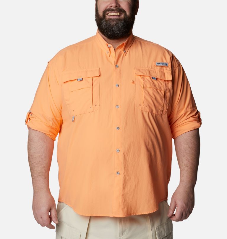 Men’s PFG Bahama II Long Sleeve Shirt - Big, Color: Bright Nectar, image 6