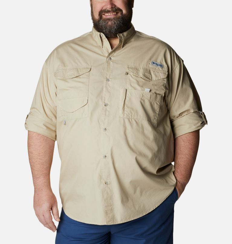 Men’s PFG Bonehead Long Sleeve Shirt - Big, Color: Fossil, image 6