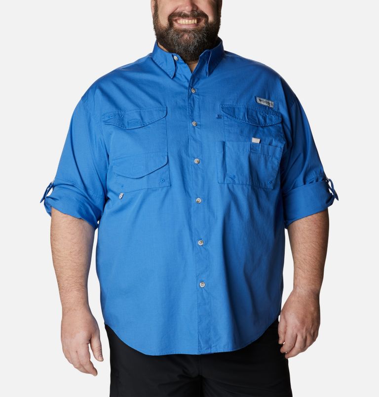 Thumbnail: Men’s PFG Bonehead Long Sleeve Shirt - Big, Color: Vivid Blue, image 6