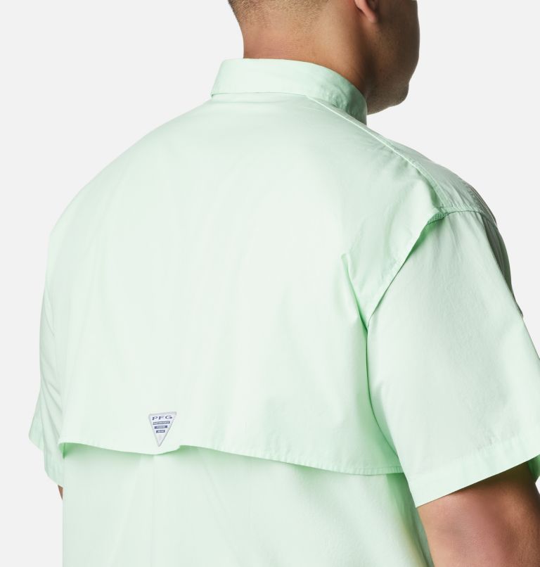 Thumbnail: Men’s PFG Bonehead Short Sleeve Shirt - Big, Color: Key West, image 4
