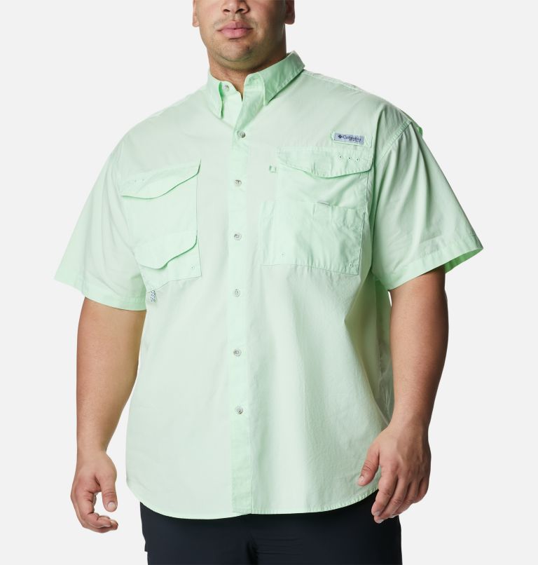 Thumbnail: Men’s PFG Bonehead Short Sleeve Shirt - Big, Color: Key West, image 1