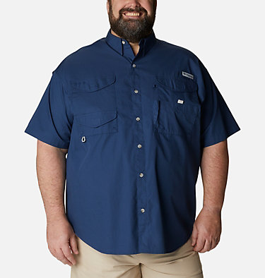 Columbia Mens Fishing Blue Long Sleeve Button Up Shirt Big & Tall 4XL 