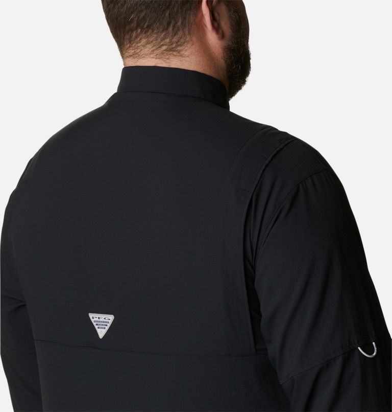 Thumbnail: Men’s PFG Tamiami II Long Sleeve Shirt - Big, Color: Black, image 5