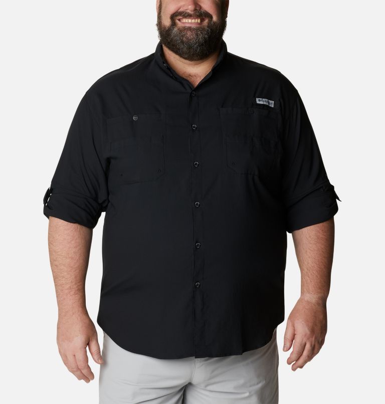 Thumbnail: Men’s PFG Tamiami II Long Sleeve Shirt - Big, Color: Black, image 6
