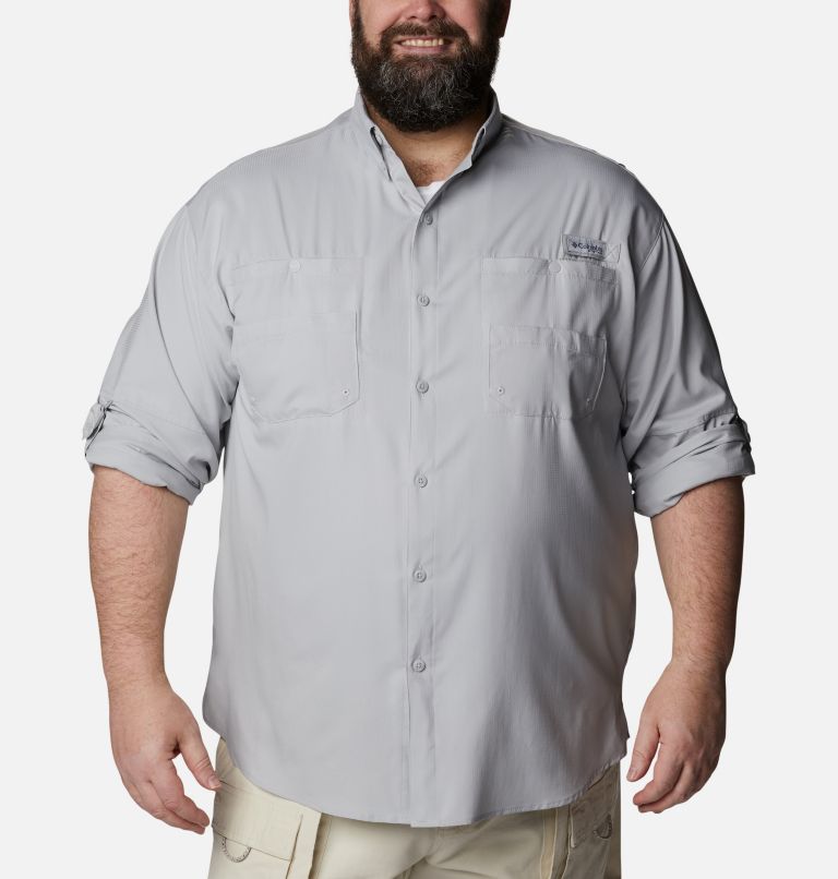 Thumbnail: Men’s PFG Tamiami II Long Sleeve Shirt - Big, Color: Cool Grey, image 6