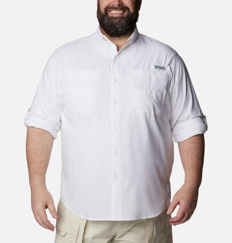 Thumbnail: Men’s PFG Tamiami II Long Sleeve Shirt - Big, Color: White, image 6