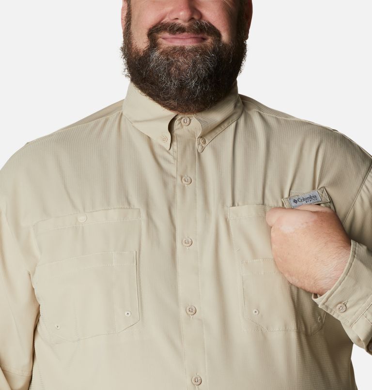 Men’s PFG Tamiami II Long Sleeve Shirt - Big, Color: Fossil, image 4