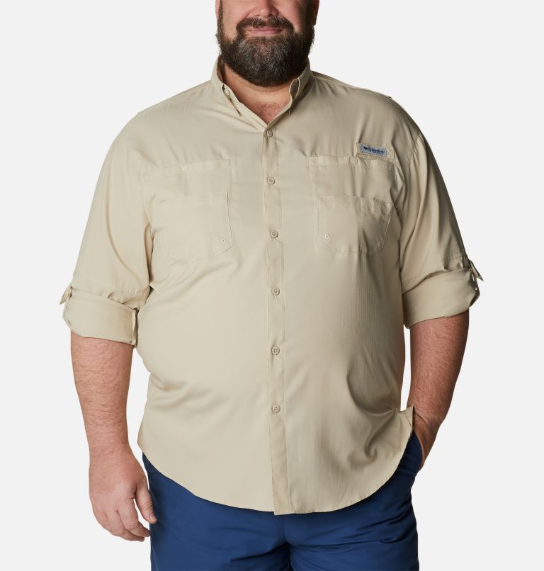Men’s PFG Tamiami II Long Sleeve Shirt - Big, Color: Fossil, image 6