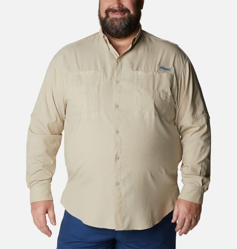 Men’s PFG Tamiami II Long Sleeve Shirt - Big, Color: Fossil, image 1