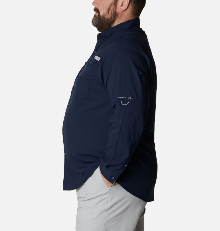 Thumbnail: Men’s PFG Tamiami II Long Sleeve Shirt - Big, Color: Collegiate Navy, image 3