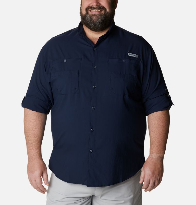 Thumbnail: Men’s PFG Tamiami II Long Sleeve Shirt - Big, Color: Collegiate Navy, image 6