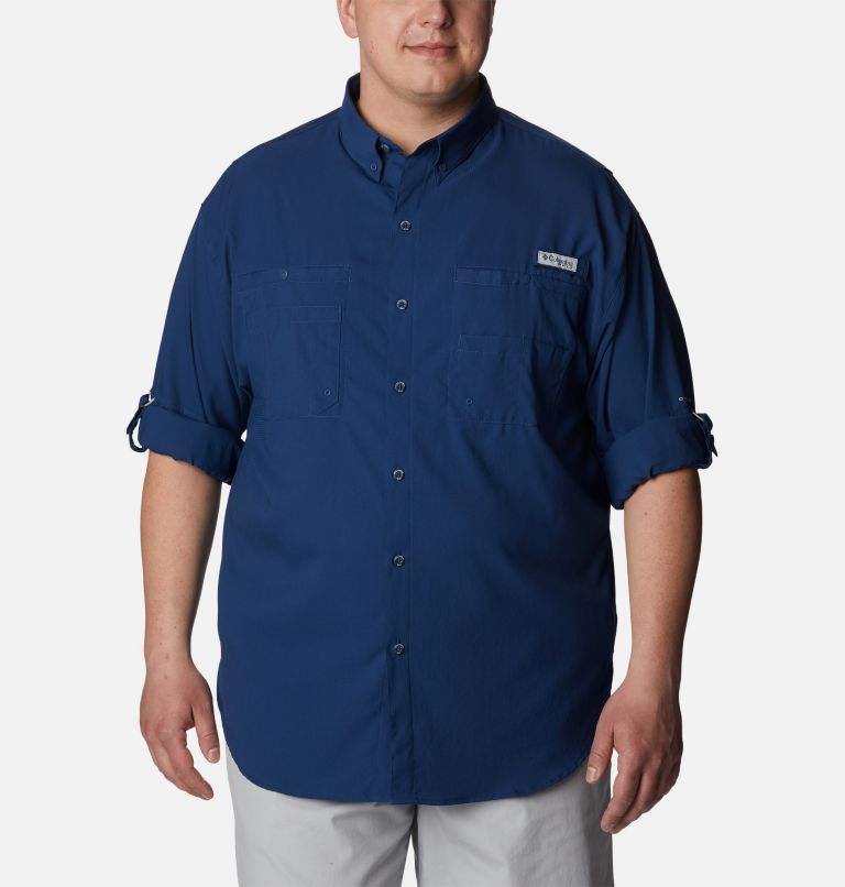 Thumbnail: Men’s PFG Tamiami II Long Sleeve Shirt - Big, Color: Carbon, image 6