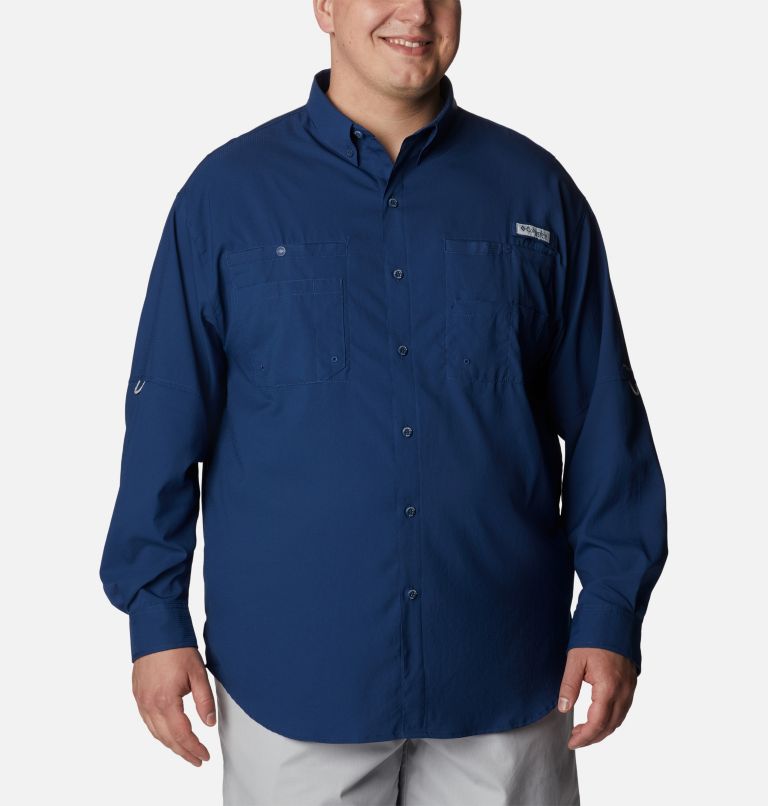 Thumbnail: Men’s PFG Tamiami II Long Sleeve Shirt - Big, Color: Carbon, image 1