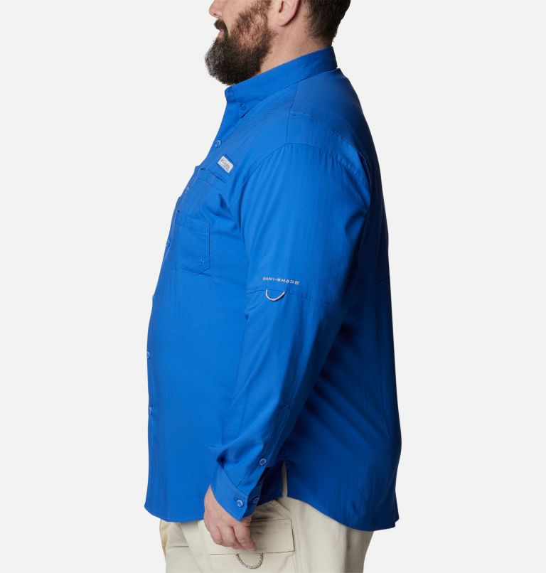 Thumbnail: Men’s PFG Tamiami II Long Sleeve Shirt - Big, Color: Vivid Blue, image 3