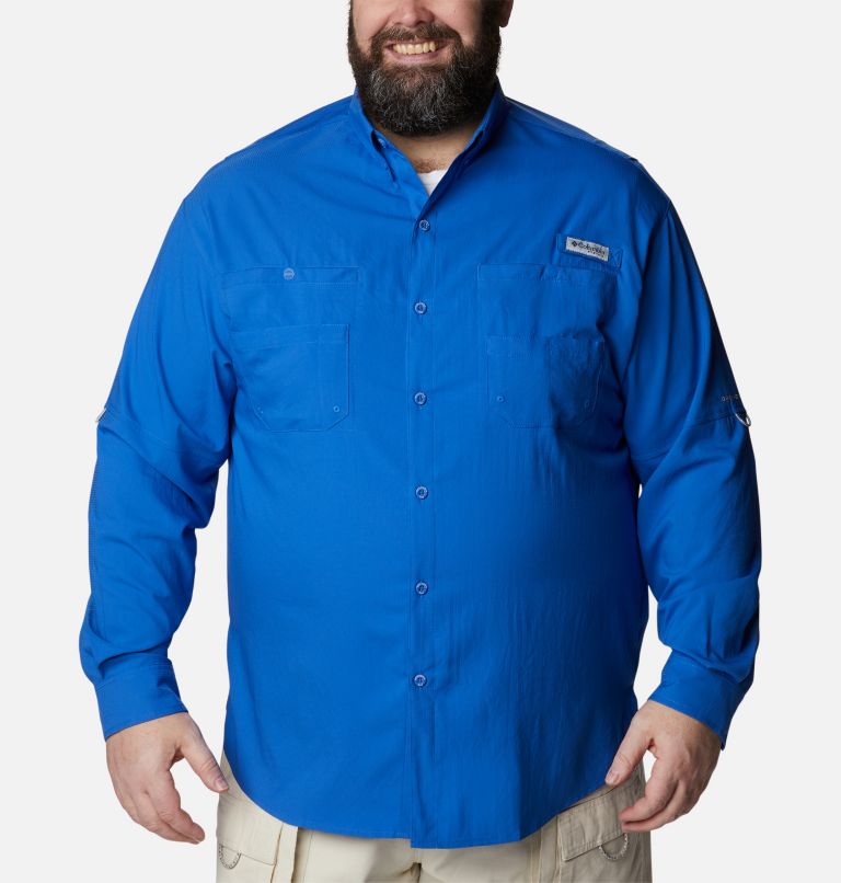 Men’s PFG Tamiami II Long Sleeve Shirt - Big, Color: Vivid Blue, image 1