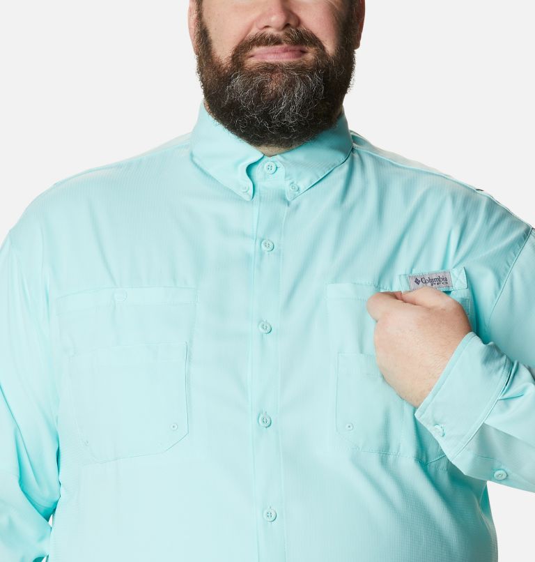 Men’s PFG Tamiami II Long Sleeve Shirt - Big, Color: Gulf Stream, image 4