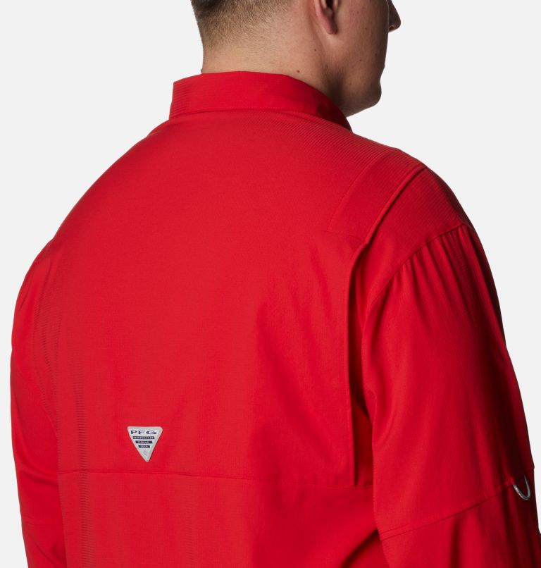 Thumbnail: Men’s PFG Tamiami II Long Sleeve Shirt - Big, Color: Red Spark, image 5