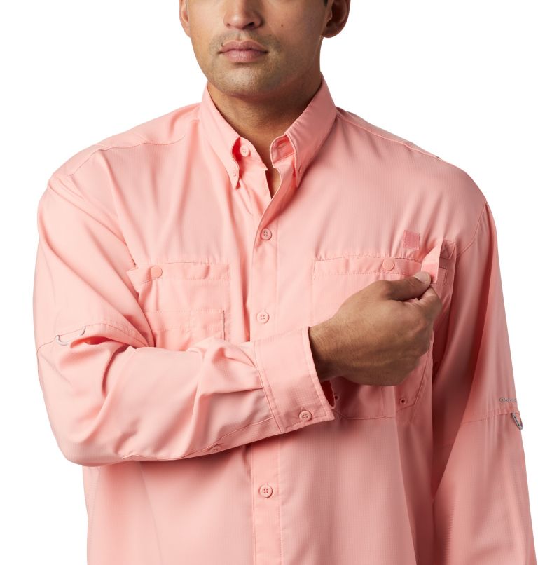 Men’s PFG Tamiami II Long Sleeve Shirt - Big, Color: Sorbet, image 4