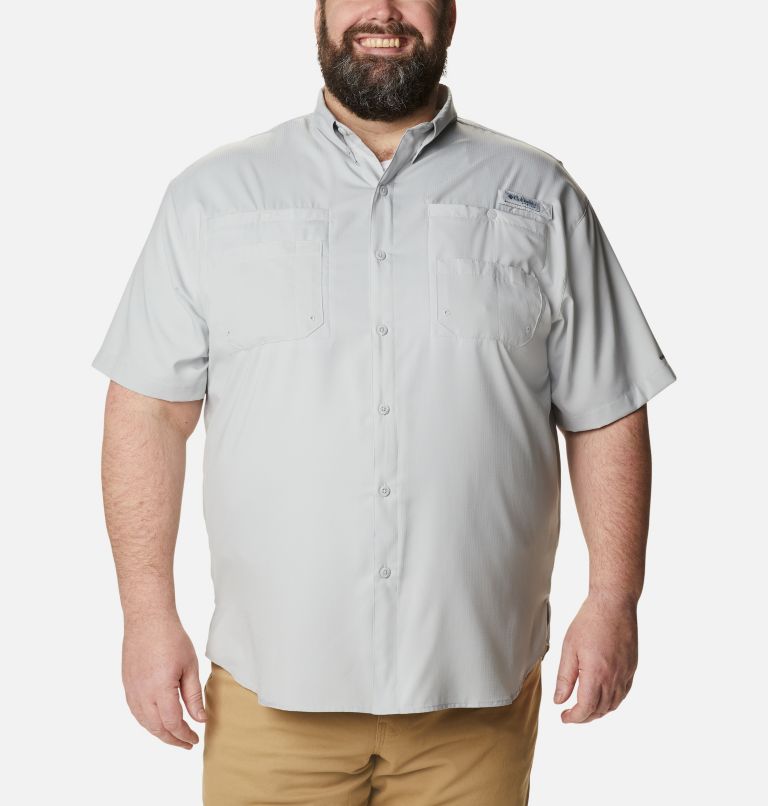 Thumbnail: Men’s PFG Tamiami II Short Sleeve Shirt - Big, Color: Cool Grey, image 1